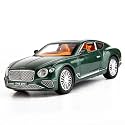 1:24 Scale Exclusive Alloy Metal Pull Back Die-cast Car Scale Model with Sound Light Mini Auto Toy for Kids Metal Model Toy Car with Sound and Light [New Version] (BENTLY CONTIENTAL-MULTICOLOR)