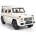 1:24 Scale Exclusive Alloy Metal Pull Back Die-cast Car Scale Model with Sound Light Mini Auto Toy for Kids Metal Model Toy Car with Sound and Light [New Version] (Big AMG G63 -White)