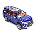 1:24 Scale Exclusive Alloy Metal Pull Back Die-cast Car Scale Model with Sound Light Mini Auto Toy for Kids Metal Model Toy Car with Sound and Light [New Version] (Lexus LS 570- Multicolor)