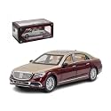 1:24 Scale Exclusive Alloy Metal Pull Back Die-Cast Car Scale Model With Sound Light Mini Auto Toy For Kids Metal Model Toy Car With Sound And Light, Maroon