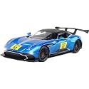 1:24 Scale Exclusive Alloy Metal Pull Back Die-cast Car Scale Model with Sound Light Mini Auto Toy for Kids Metal Model Toy Car with Sound and Light [New Version] (DC Aston Martin- Multicolor)
