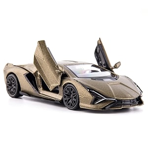 132 scale exclusive alloy metal pull back die-cast car scale model with sound light mini auto toy for kids metal model toy car with sound and light new version lamborgini green