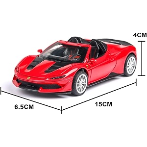132 scale exclusive alloy metal pull back die-cast car scale model with sound light mini auto toy for kids metal model toy car with sound and light new version ferari j-50 - red