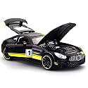 1:32 Scale Exclusive Alloy Metal Pull Back Die-cast Car Scale Model with Sound Light Mini Auto Toy for Kids Metal Model Toy Car with Sound and Light [New Version] (AMG GTR - Multicolor)