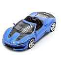 1:32 Scale Exclusive Alloy Metal Pull Back Die-cast Car Scale Model with Sound Light Mini Auto Toy for Kids Metal Model Toy Car with Sound and Light [New Version] (FERARI J-50 - Blue)