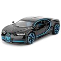 1:32 Scale Exclusive Alloy Metal Pull Back Die-cast Car Scale Model with Sound Light Mini Auto Toy for Kids Metal Model Toy Car with Sound and Light [New Version] (Bugatti CHIRON - Black)