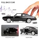 1:32 Scale Exclusive Alloy Metal Pull Back Die-cast Car Scale Model with Sound Light Mini Auto Toy for Kids Metal Model Toy Car with Sound and Light [New Version] (Fast &amp; Furious -Multicolor)