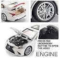 1:32 Scale Exclusive Alloy Metal Pull Back Die-cast Car Scale Model with Sound Light Mini Auto Toy for Kids Metal Model Toy Car with Sound and Light [New Version] (Lexus LS500H -Multicolor)