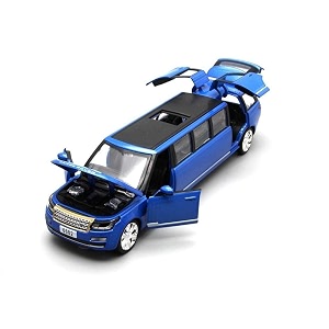 exclusive alloy metal pull back die-cast car scale model with sound light mini auto toy for kids metal model toy car with sound and light new version long range rover - blue