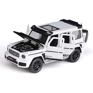 toniry132 scale exclusive alloy metal pull back die-cast car scale model with sound light mini auto toy for kids metal model toy car with sound and light new version brabus 700 - white