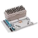 Tonosho Letter & Number Metal Stamping System with Alignment Tool & Anvil Block, A–Z & 0–9, HRC 62 (1mm)