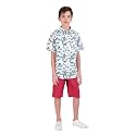 TONY HAWK Boys Short Set for Kids | 2 Piece Short Sleeve Button Front Shirt and Woven Short for Boys