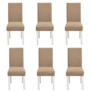 tony stark polyester spandex printed chair cover pack of 6 stretch removable washable short dining chair cover protector seat slipcover beige flower pinkgreen pack of 6