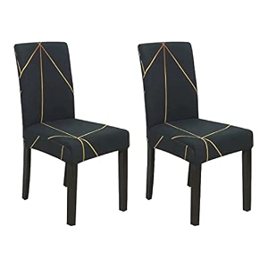 tony stark polyester spandex printed chair cover pack of 2 stretch removable washable short dining chair cover protector seat slipcover green gold prism pack of 2