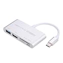 Tooarts USB C USB 3.1 Type C HUB with Card Reader 5 in 1 USB-C Hub Type-c OTG Hub Combo USB3.0 Multi Spliter for MacBook Pro Air(Sliver