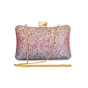 tooba women39s beautiful flower box clutch bag  detachable chain sling strap ladies purse wallet