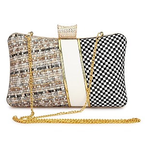 tooba women39s beautiful flower box clutch bag  detachable chain sling strap ladies purse wallet multicolour