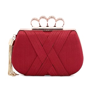 tooba girl39s tassle clutch maroon rings