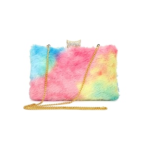 tooba women39s beautiful flower box clutch bag  detachable chain sling strap ladies purse wallet