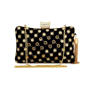 tooba women39s beautiful flower box clutch bag  detachable chain sling strap ladies purse wallet