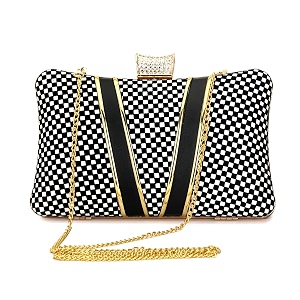 tooba women39s beautiful flower box clutch bag  detachable chain sling strap ladies purse wallet