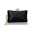 TOOBA Women's Beautiful Flower Box Clutch Bag | Detachable Chain Sling Strap| Ladies Purse Wallet, Black
