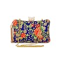 TOOBA Women's Beautiful Flower Box Clutch Bag | Detachable Chain Sling Strap| Ladies Purse Wallet, Multicolor