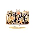 TOOBA Women's Beautiful Flower Box Clutch Bag | Detachable Chain Sling Strap| Ladies Purse Wallet