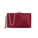 TOOBA Red Handcrafted Beautiful Bling Box Clutch Bag for Women
