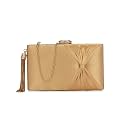TOOBA Women's Gold Handcrafted Beautiful Design Bling Box Clutchs