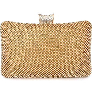tooba women39s beautiful flower box clutch bag  detachable chain sling strap ladies purse walletgold