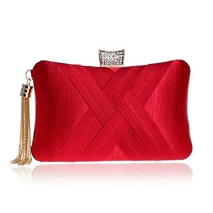 tooba women39s clutch red shine
