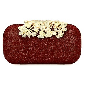 tooba women39s clutch metallic cherry