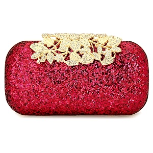 tooba women39s clutch metallic dark magenta