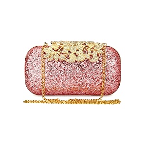 tooba women39s clutch metallic pink