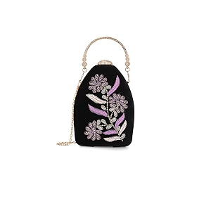 tooba women39s black purple handicraft beautiful bling box clutch bag for wedding banquet gift family amp friends