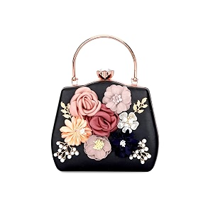 tooba handicraft clutch purse for women with flower box design clutch