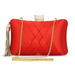 tooba women39s beautiful flower box clutch bag  detachable chain sling strap ladies purse wallet