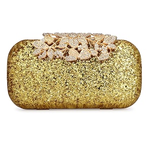 tooba women39s clutch metallic gold