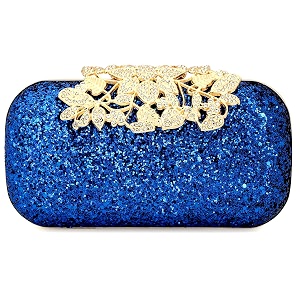 tooba women39s clutch metallic blue