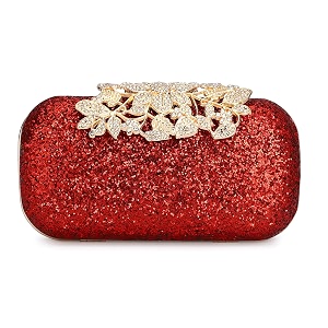 tooba women39s clutch metallic red
