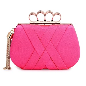 tooba handicraft hand beautiful bling box clutch 4 ring purse for bridal casual wedding bag for women amp girls
