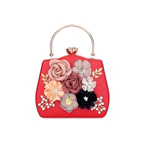 tooba handicraft clutch purse for women with flower box design clutch