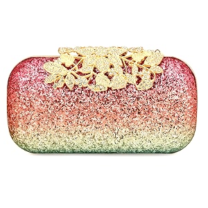 tooba women39s clutch metallic multi