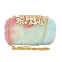 TOOBA Women Clutch Multi Fur