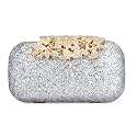 TOOBA Women's Clutch, Metallic Silver