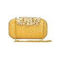 TOOBA Women's Clutch, Metallic Yellow