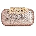 TOOBA Handicraft Women's Clutch Bag Purse | Stylish Bag, Bridal Purse &amp; Party Handbag Design Big Floral Lock – Wedding &amp; Special Occasion Clutch