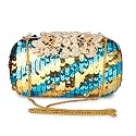 TOOBA Women's Clutch, Blue &amp; Gold