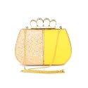 TOOBA Handicraft Hand Embroidered Box Clutch Bag Purse for Bridal, Casual, Wedding Clutch Bag for Women